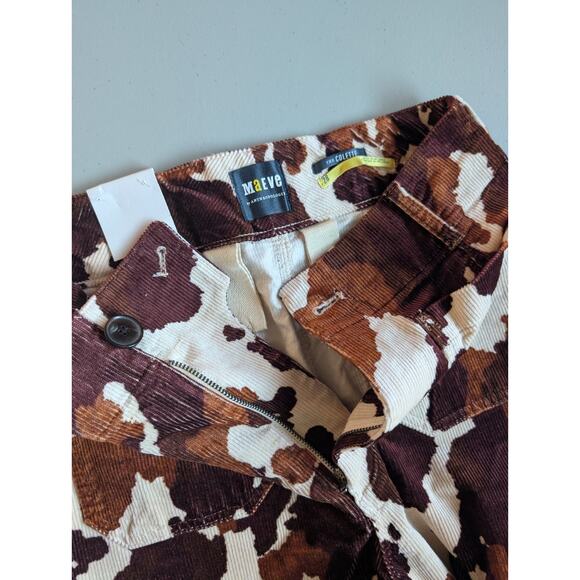 NWT Maeve The Colette Cropped Corduroy Wide Leg Pants Size 28 Cow #8F512 - Picture 8 of 11